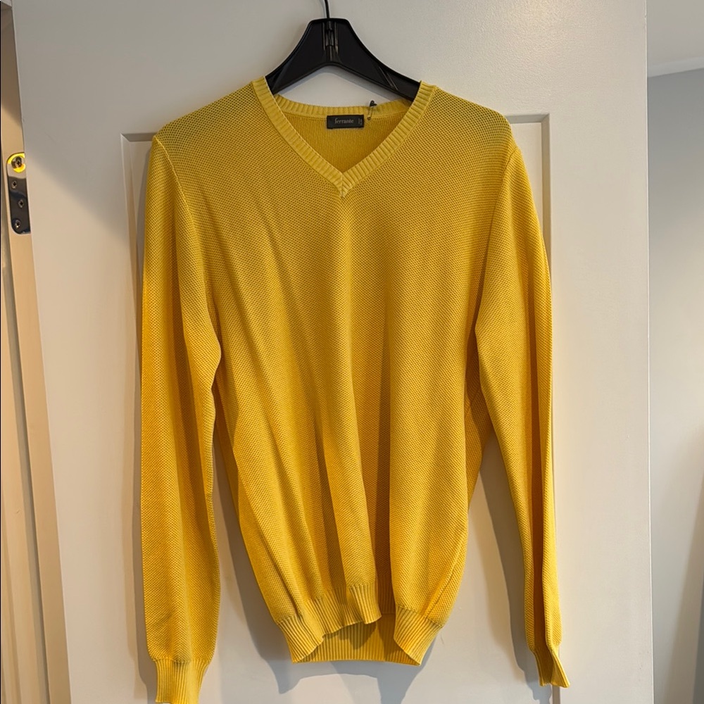 Sunny Yellow V-Neck Knit Sweater